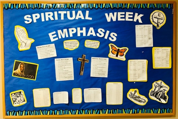 Spiritual Emphasis Week!